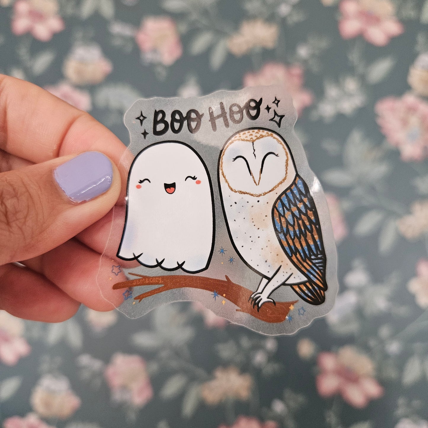 BooHoo Clear Vinyl Sticker