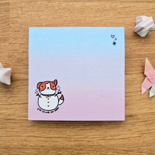 Just Go With The Snow Sticky Notes