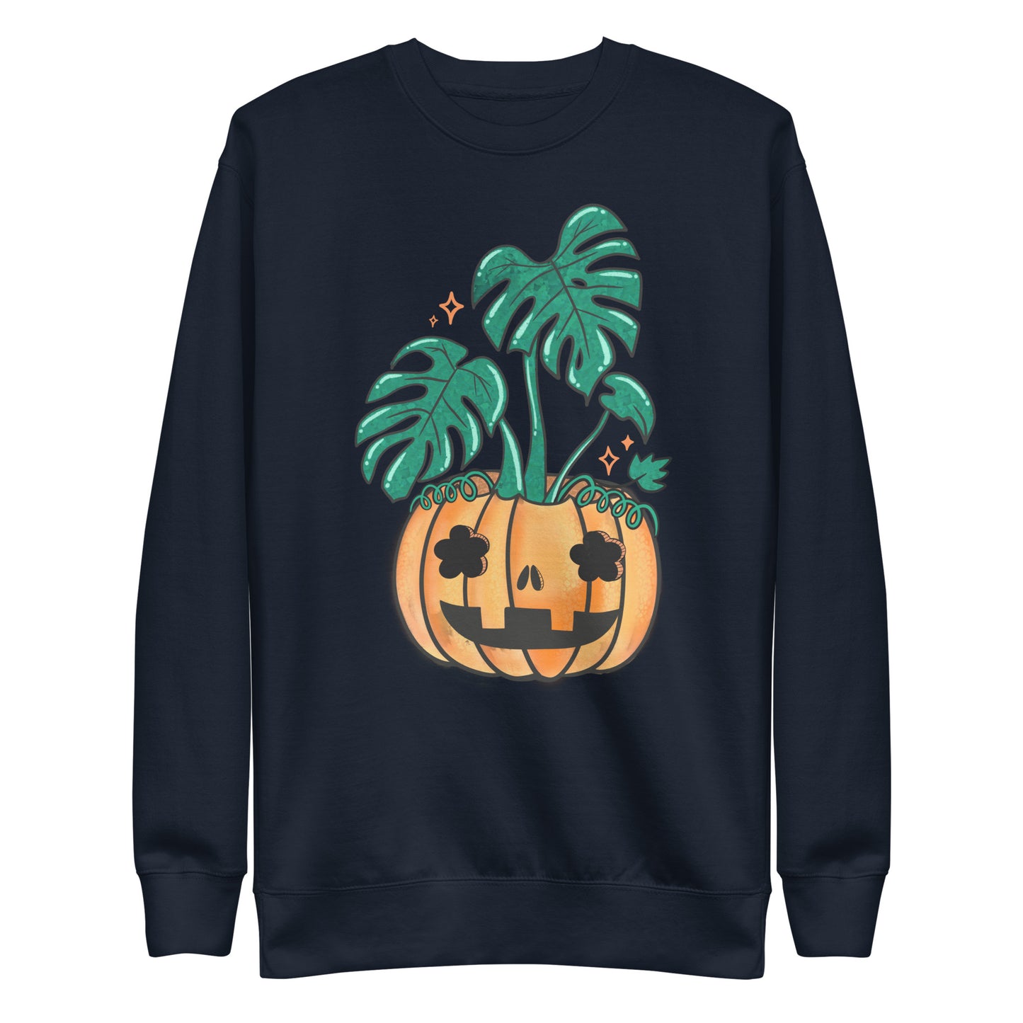 Monstera Jack-O'-Lantern Unisex Premium Sweatshirt