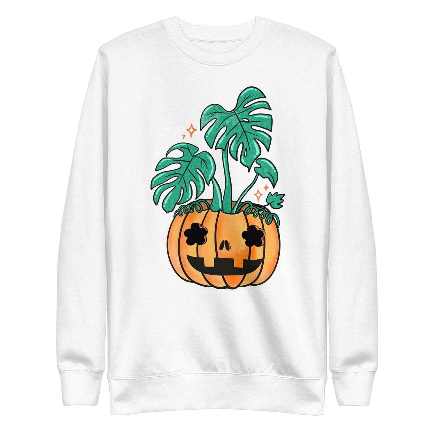 Monstera Jack-O'-Lantern Unisex Premium Sweatshirt