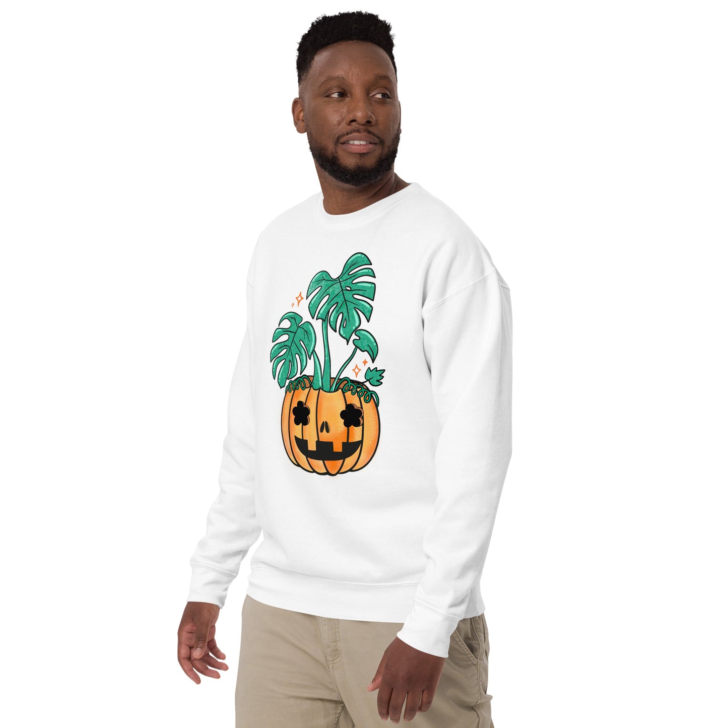Monstera Jack-O'-Lantern Unisex Premium Sweatshirt