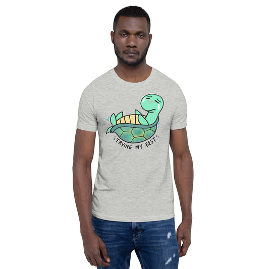 Trying My Best Turtle Unisex T-shirt