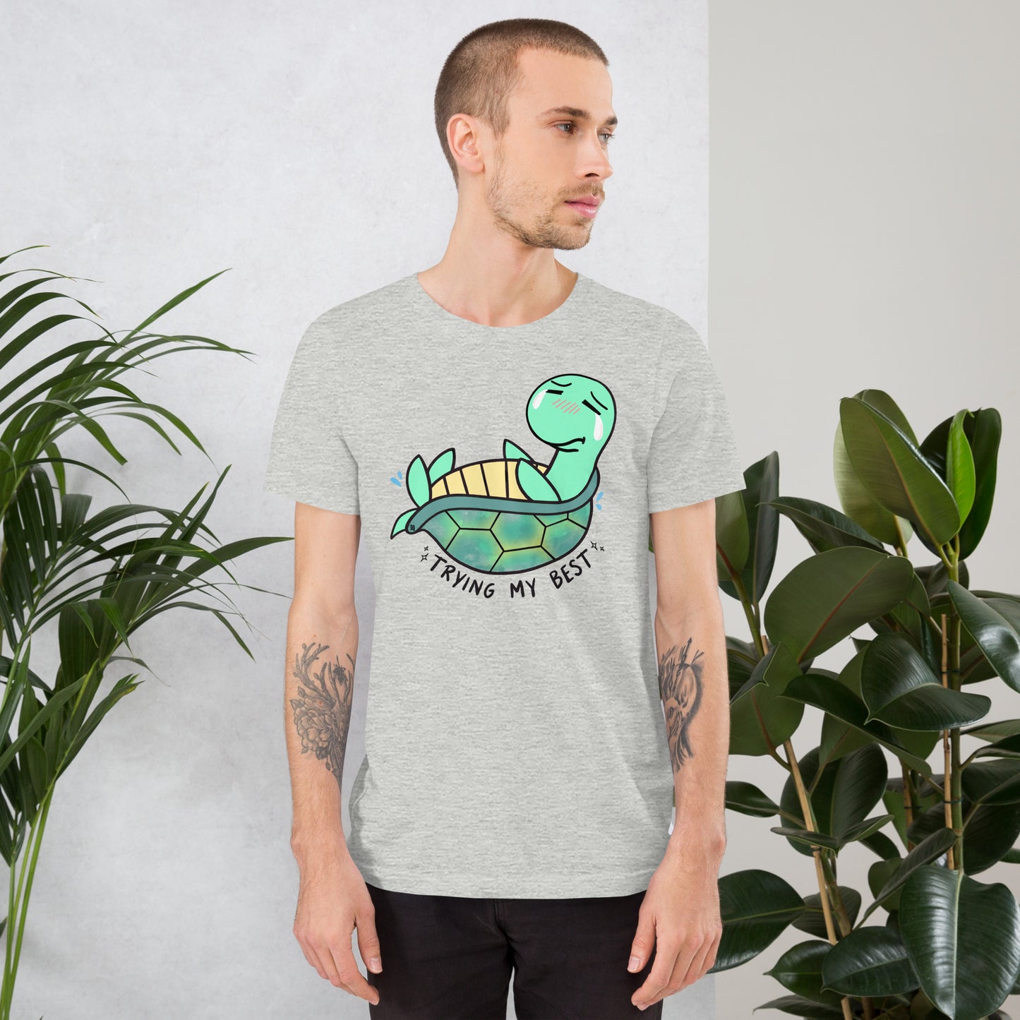 Trying My Best Turtle Unisex T-shirt