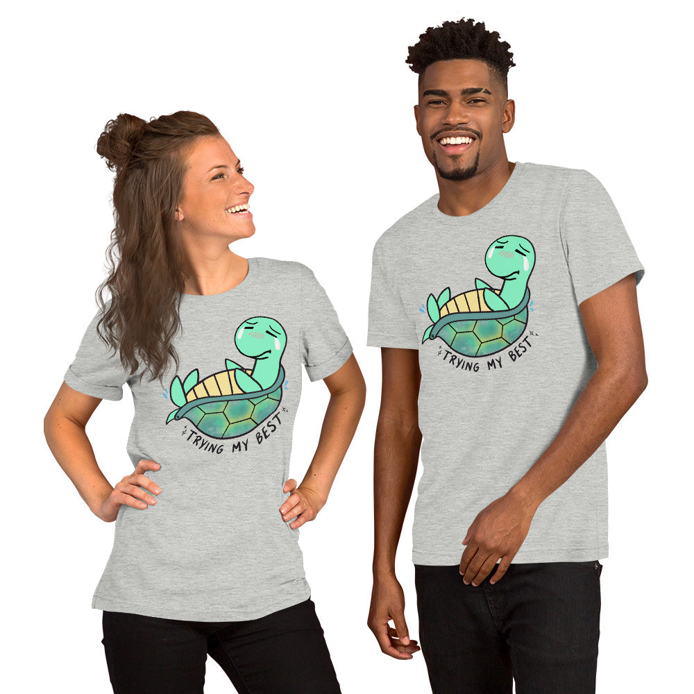 Trying My Best Turtle Unisex T-shirt