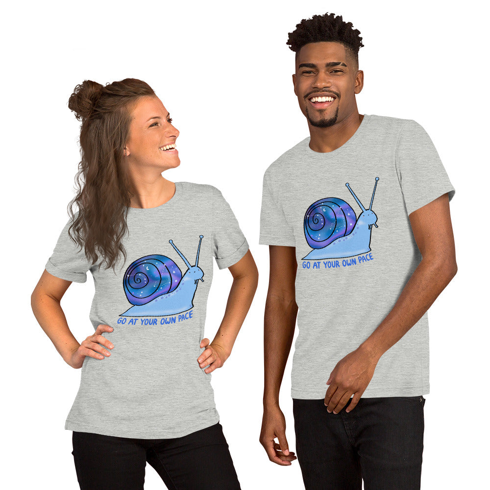 Go At Your Own Pace Galaxy Snail Unisex T-Shirt