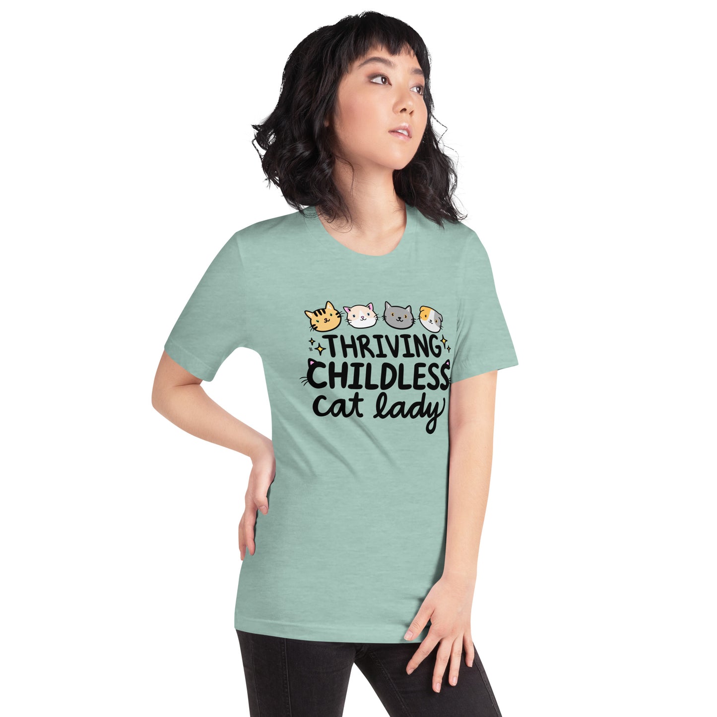 Thriving Childless Cat Lady Unisex T-Shirt