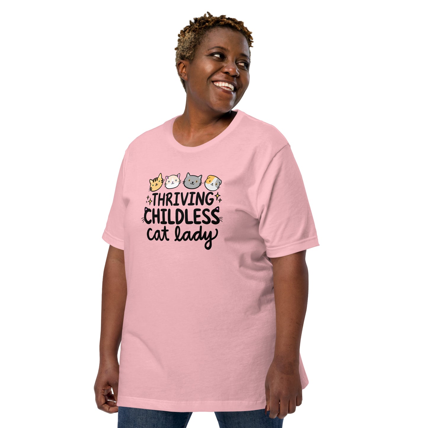 Thriving Childless Cat Lady Unisex T-Shirt