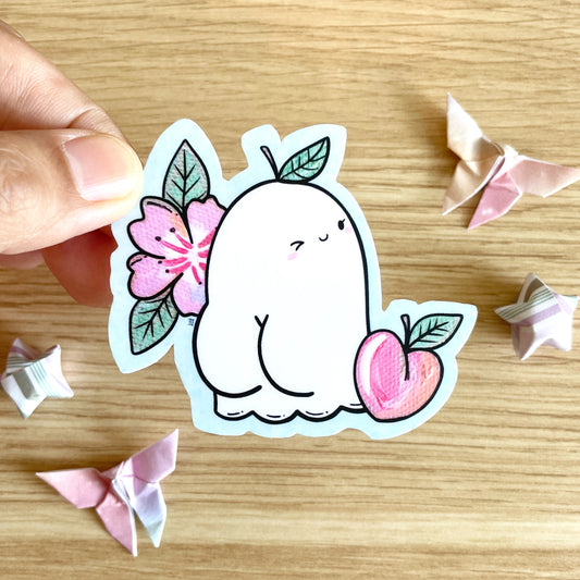 Peachy Boo Vinyl Sticker