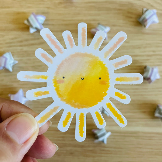 Smiling Sun Vinyl Sticker