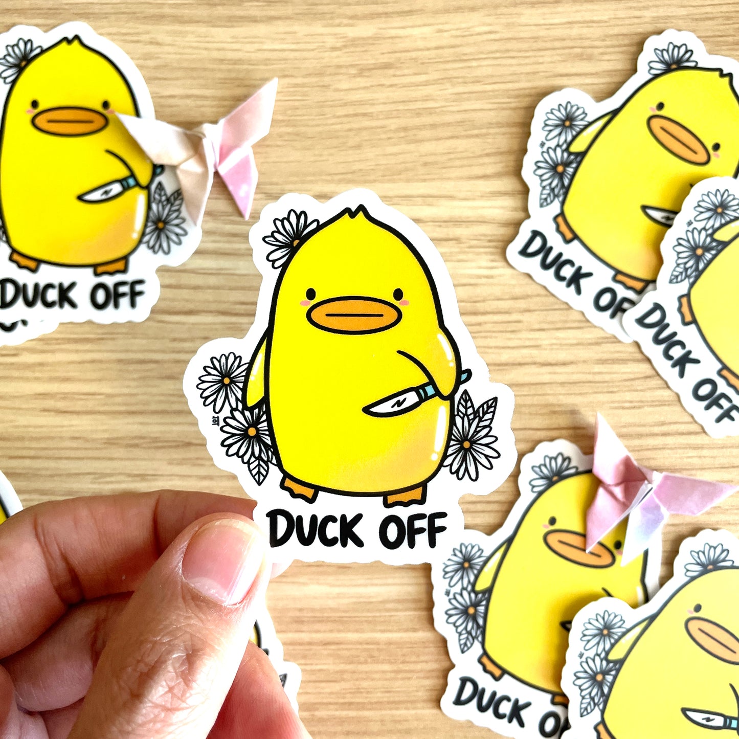 Duck Off Vinyl Sticker