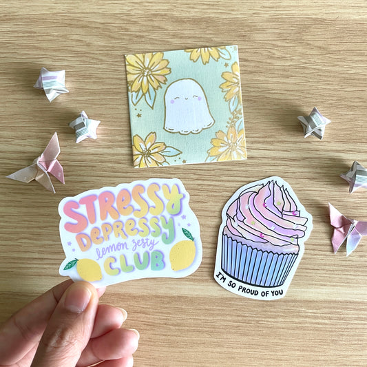 I'm So Proud Of You Cupcake Vinyl Sticker