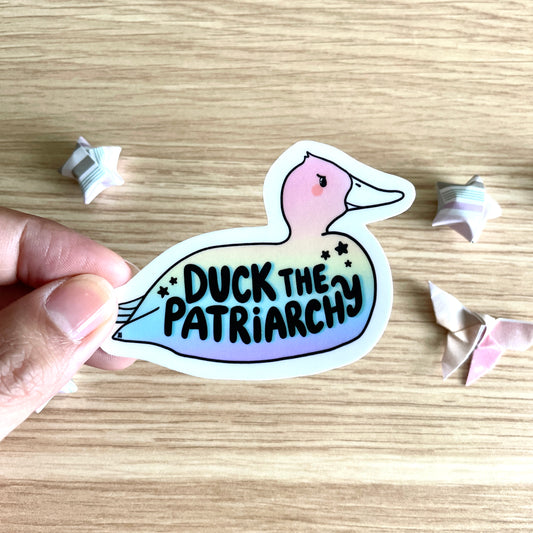 Duck The Patriarchy Vinyl Sticker