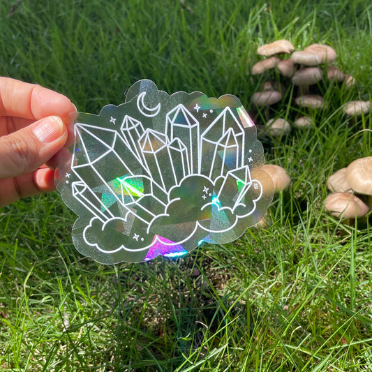 To Be Discontinued Cloud Crystals Rainbow Decal Suncatcher