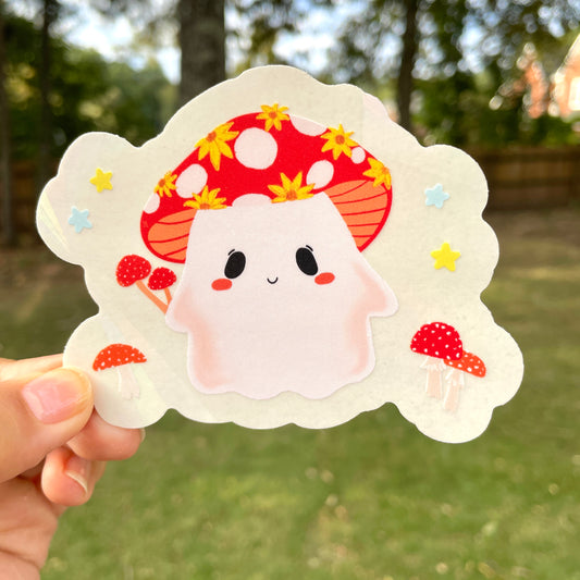 Ghostshroom Rainbow Decal Suncatcher