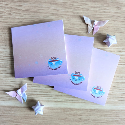 Cup of Pawsitivitea Sticky Notes