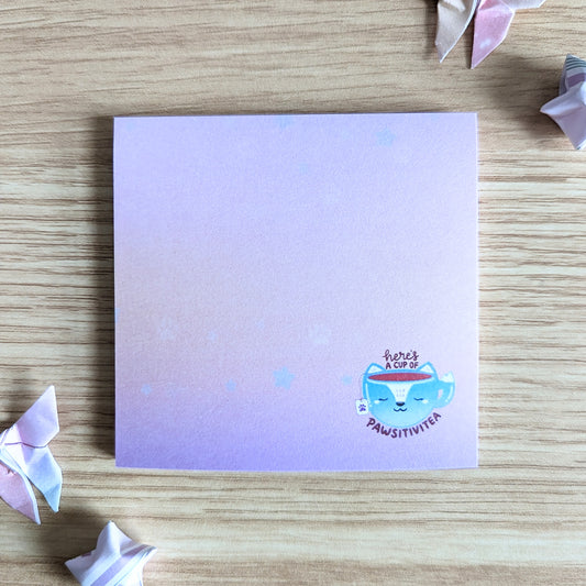 Cup of Pawsitivitea Sticky Notes