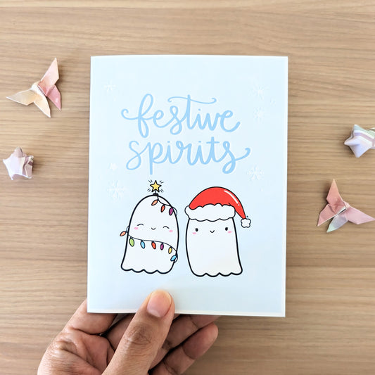 Festive Spirits Blank Greeting Card