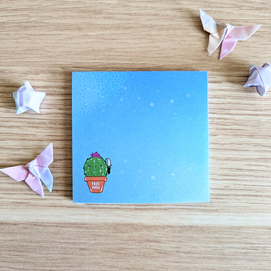 Free Hugs Cactus Sticky Notes