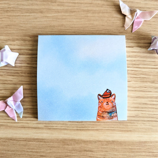 SALE Pumpkin Pie Kitty Sticky Notes