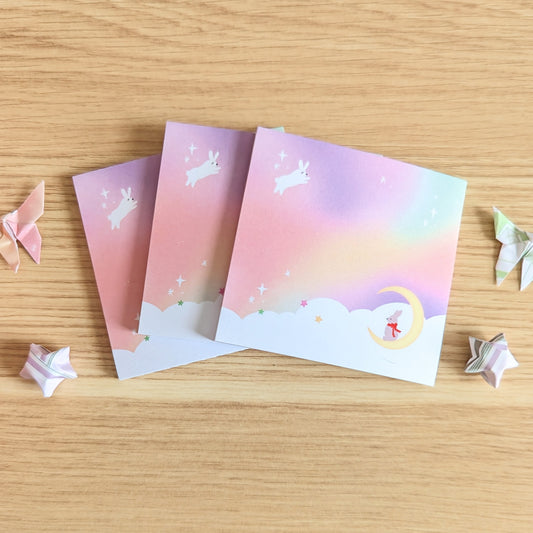 Aurora Lunar Bunny Sticky Notes