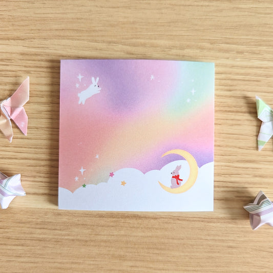 Aurora Lunar Bunny Sticky Notes