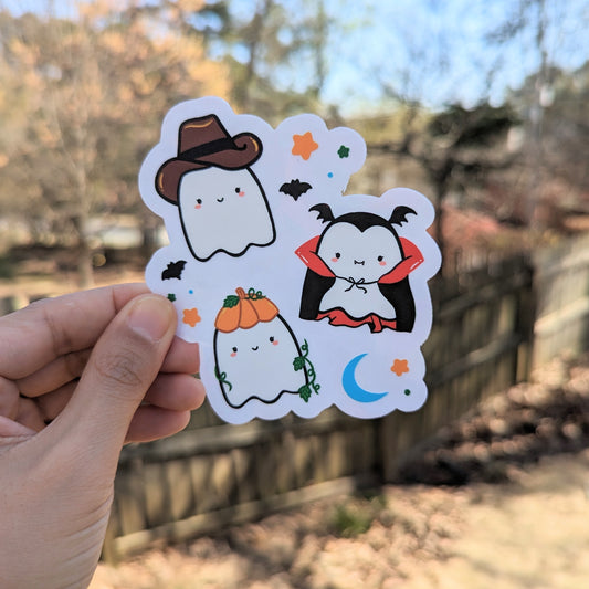 Spooky Squad Ghouls Rainbow Decal Suncatcher