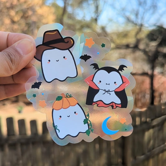 Spooky Squad Ghouls Rainbow Decal Suncatcher