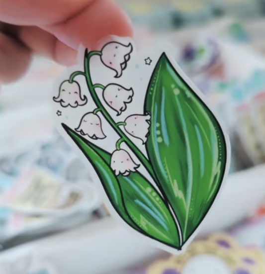 Lily of the Valley Clear Vinyl Sticker