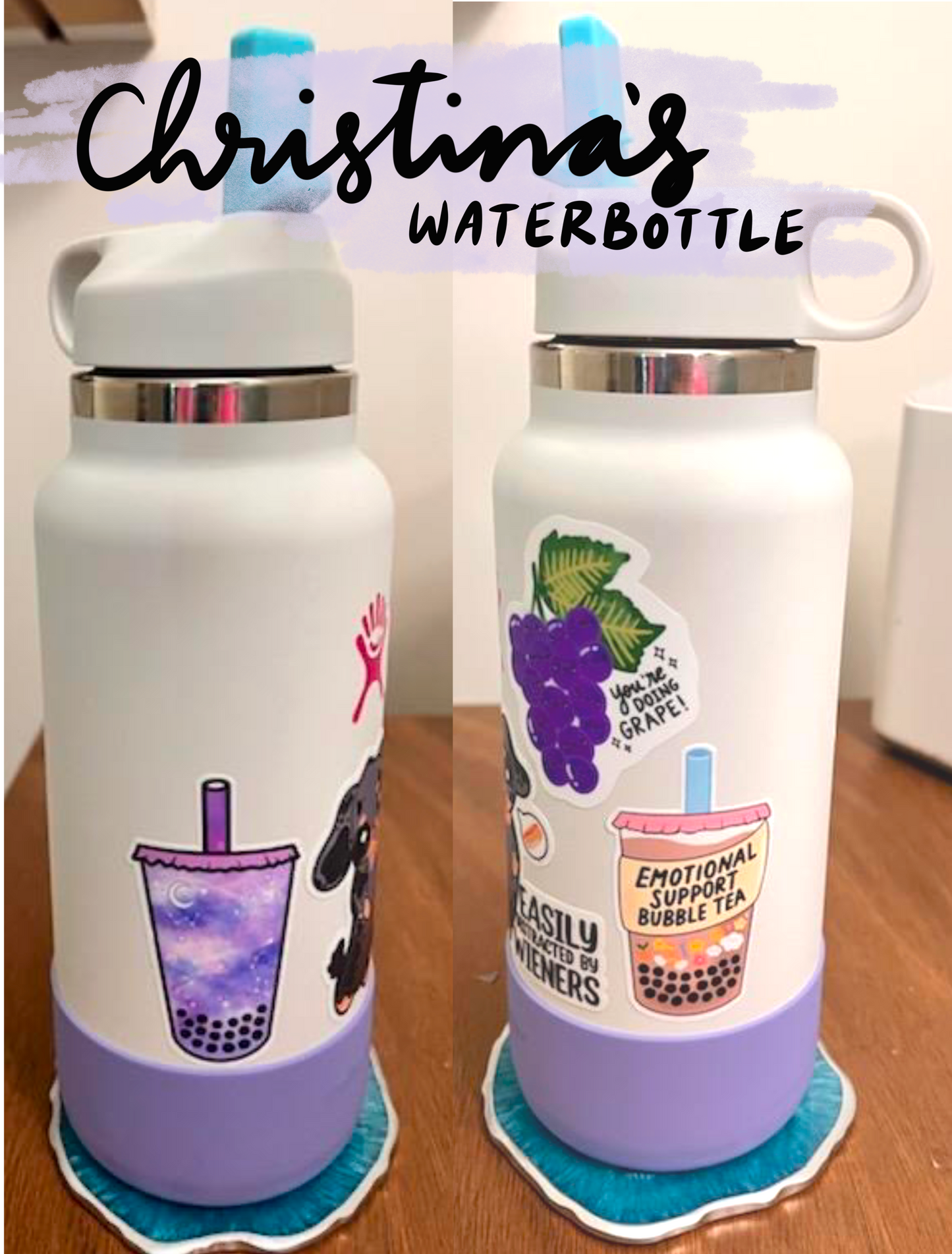 Emotional Support Bubble Tea Vinyl Sticker