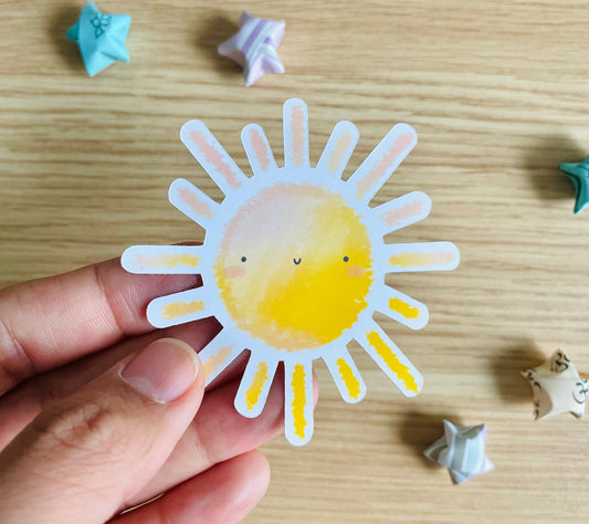Smiling Sun Vinyl Sticker