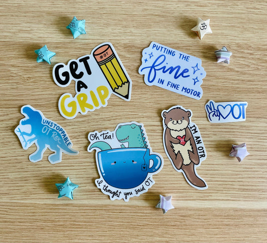 Starry Putting The Fine in Fine Motor Vinyl Sticker