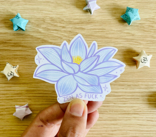 Zen As Fuck Lotus Vinyl Sticker