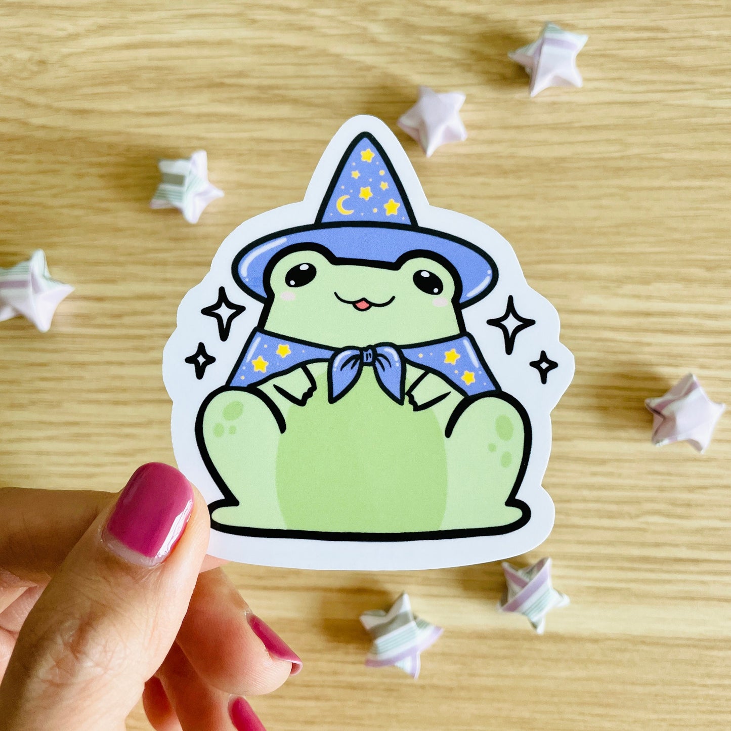 Frog Wizard Vinyl Sticker