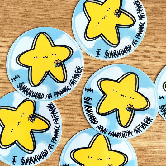 Shaky I Survived An ANXIETY Attack Vinyl Sticker