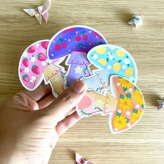 Strawberry Gnome House Vinyl Sticker