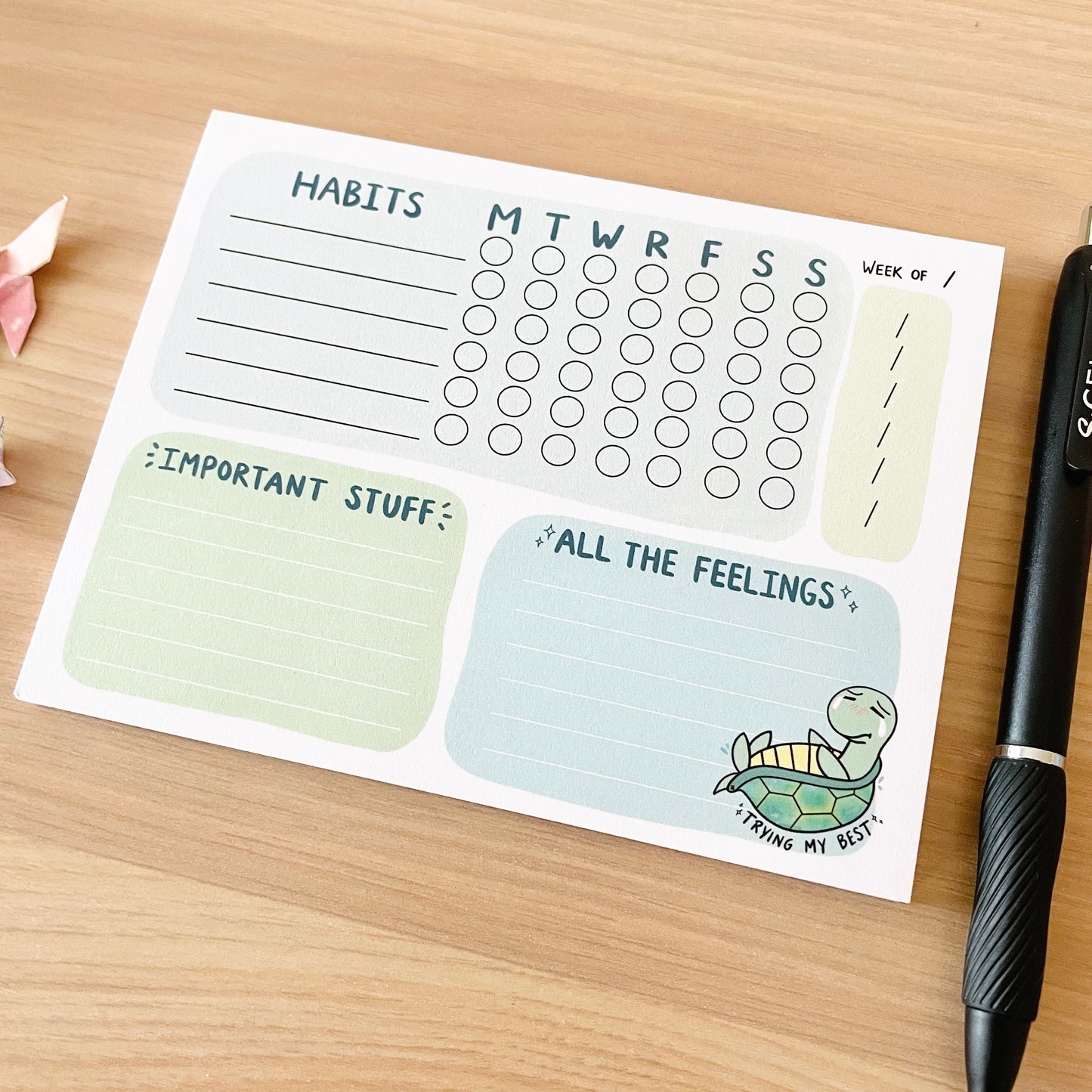 Trying My Best Habit Tracker Notepad