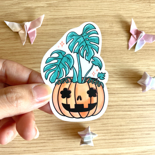 Monster-a Jack-O'-Lantern Vinyl Sticker