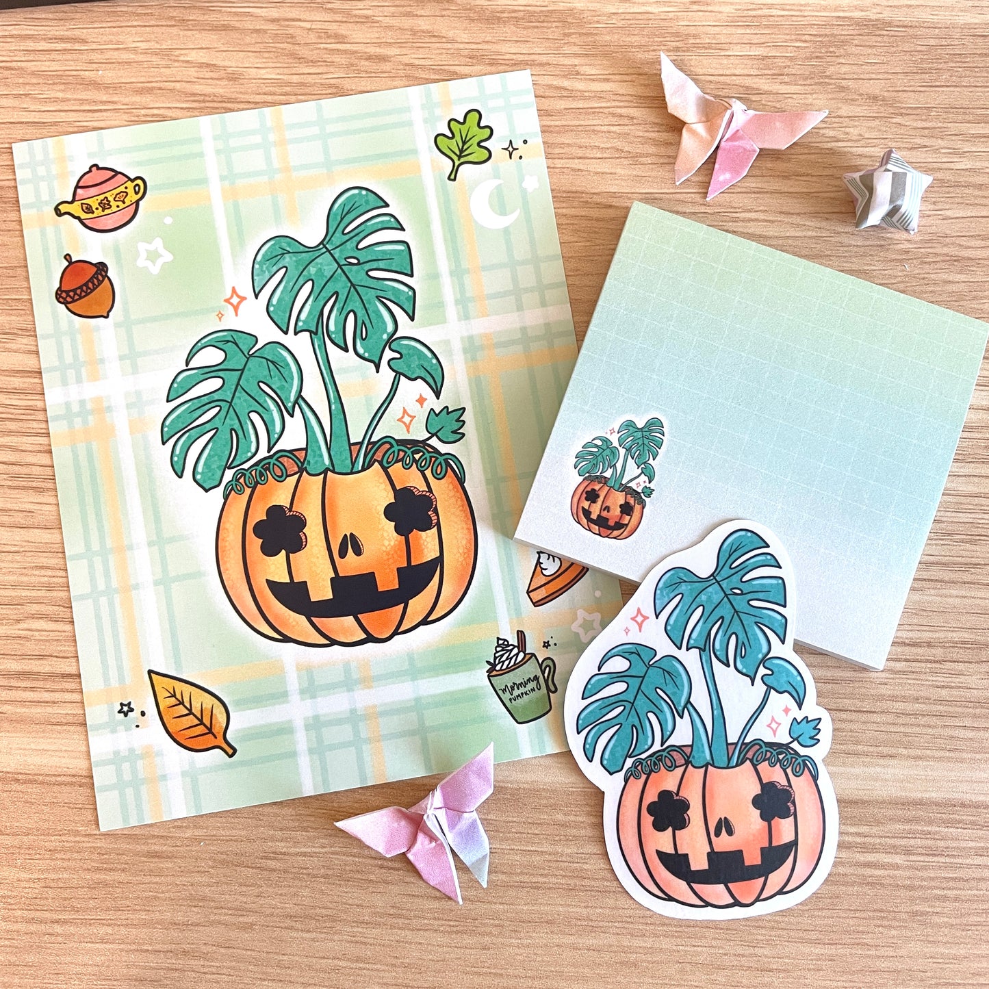 Monster-a Jack-O'-Lantern Sticky Notes