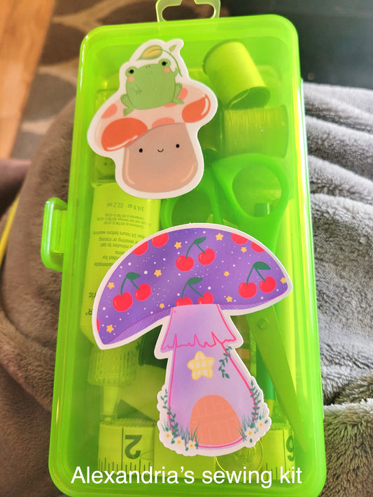 Frog And Mushroom Vinyl Sticker