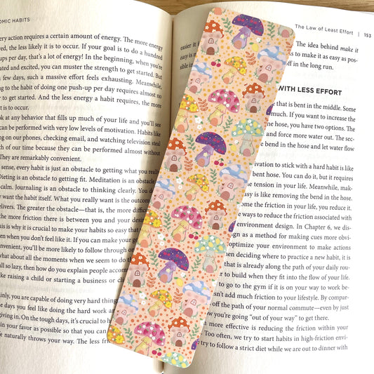 Mushroom Gnome House Bookmark