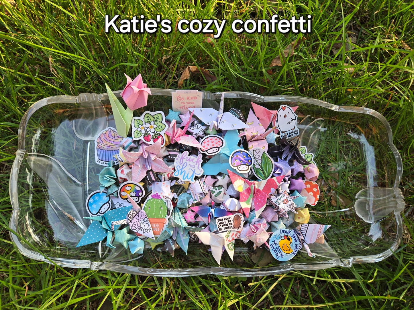 Cozy Confetti - Sticker and Origami Confetti Scoop!