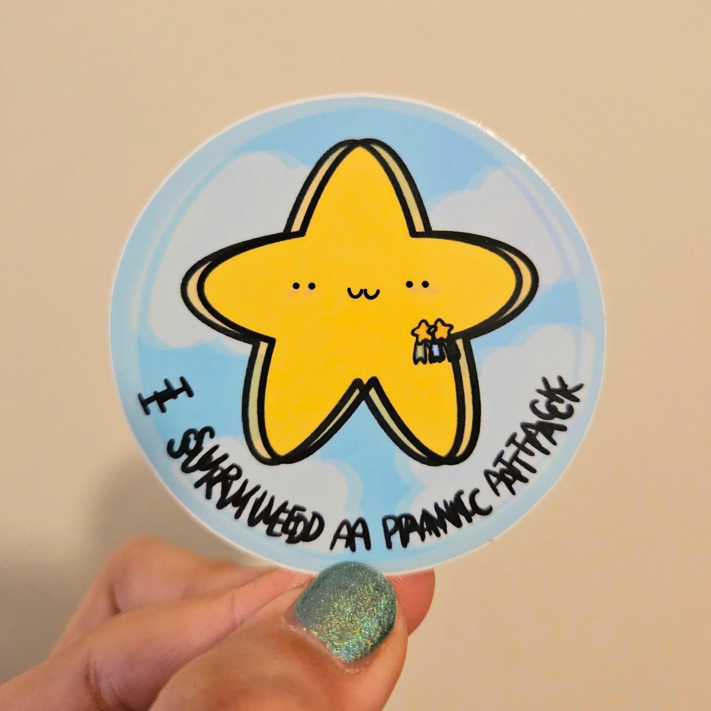 Shaky I Survived A PANIC Attack Sticker