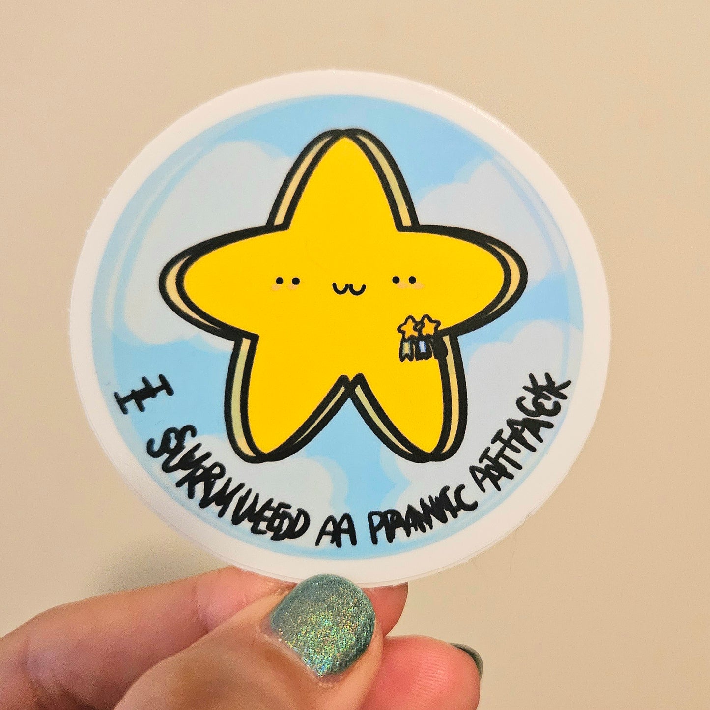 Shaky I Survived A PANIC Attack Sticker