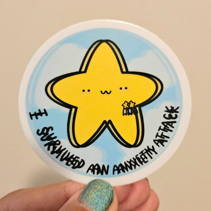Shaky I Survived An ANXIETY Attack Vinyl Sticker