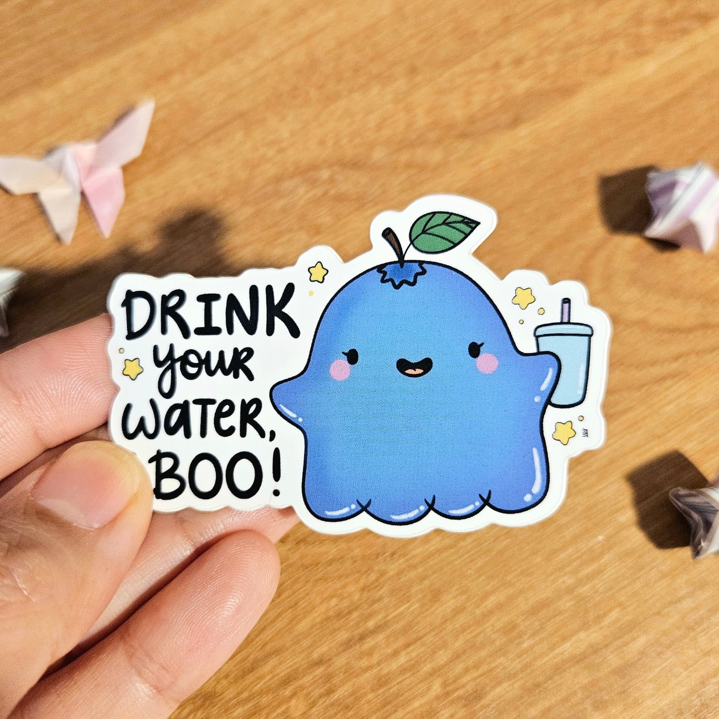 Drink Your Water, Boo Vinyl Sticker