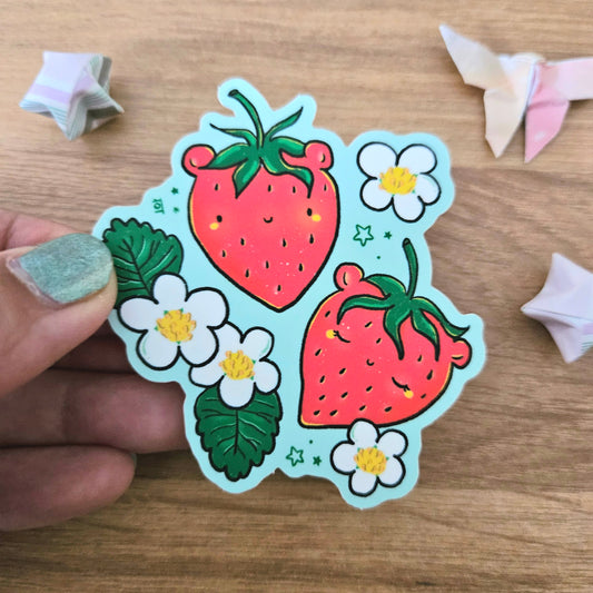 Strawbearies Vinyl  Sticker