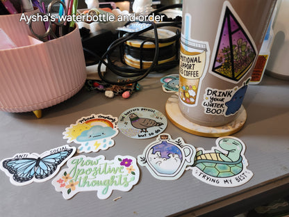 Emotional Support Iced Coffee Vinyl Sticker