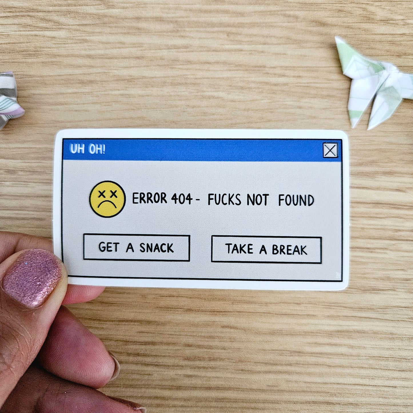 404 Error: Fucks Not Found Vinyl Sticker