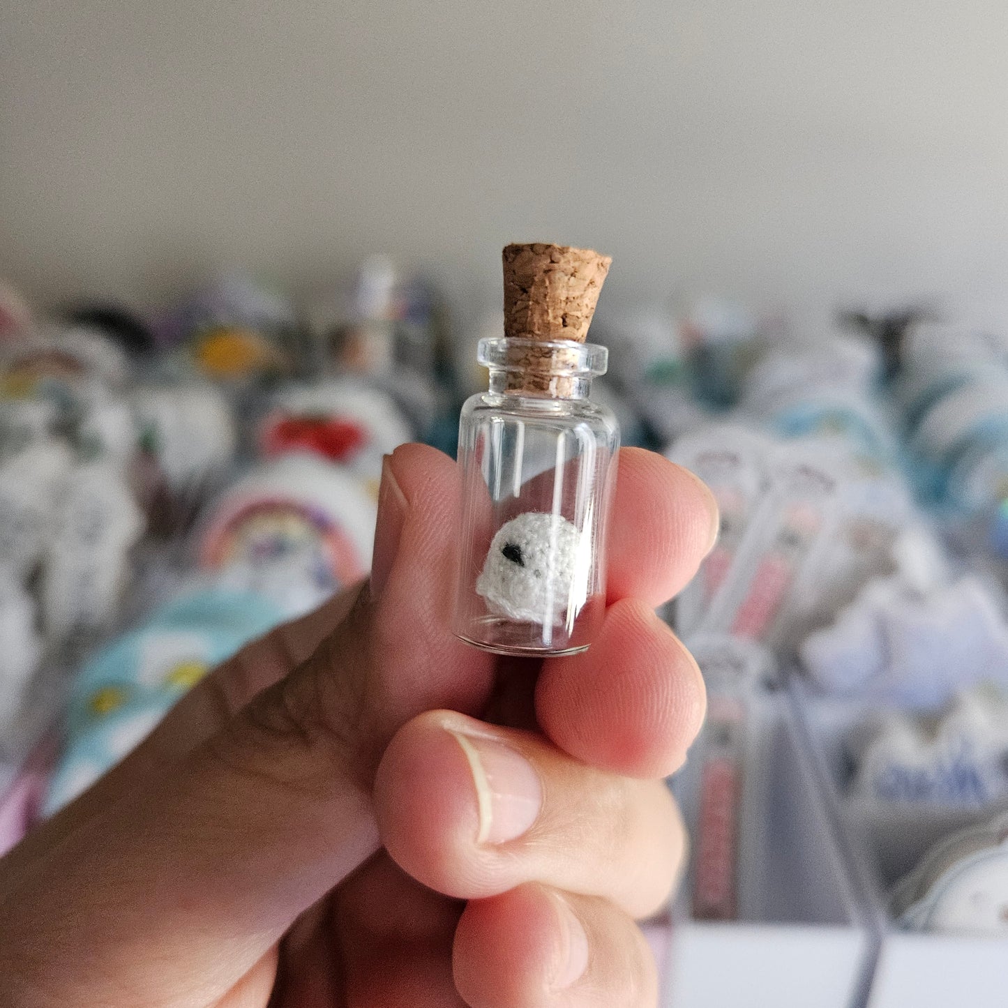 Micro Crochet Baby Ghost Jar