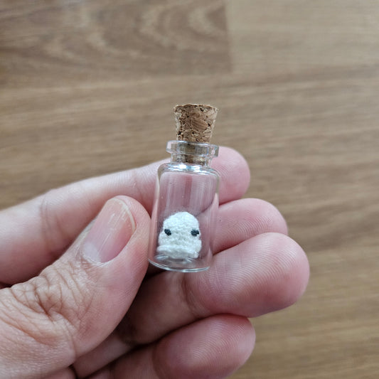 Micro Crochet Baby Ghost Jar
